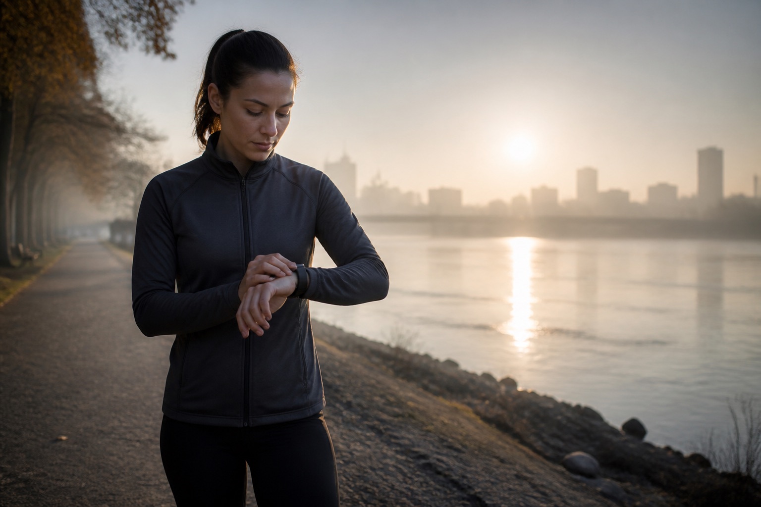 Runner at dawn